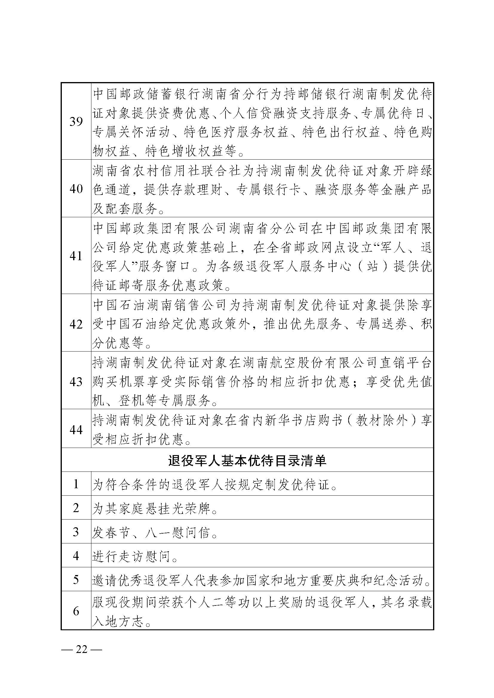 湖南省退役军人事务厅等24部门关于印发《湖南省加强军人军属、退役军人和其他优抚对象优待工作的实施意见》的通知